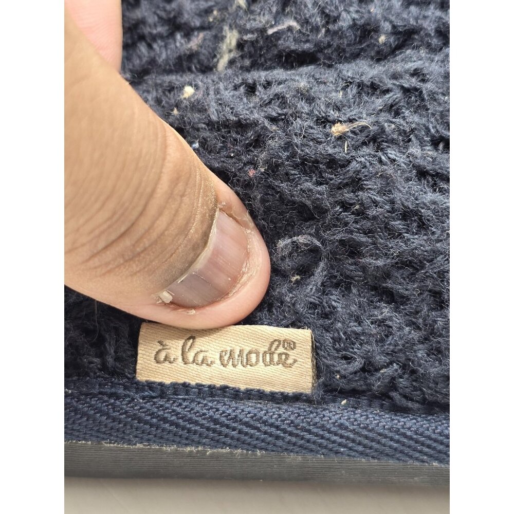 Mukluks A La Mode Slipper Boots Womens Size 8 Blue Knit Button Tall House Cozy - Picture 2 of 10